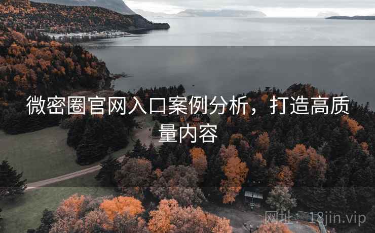 微密圈官网入口案例分析，打造高质量内容