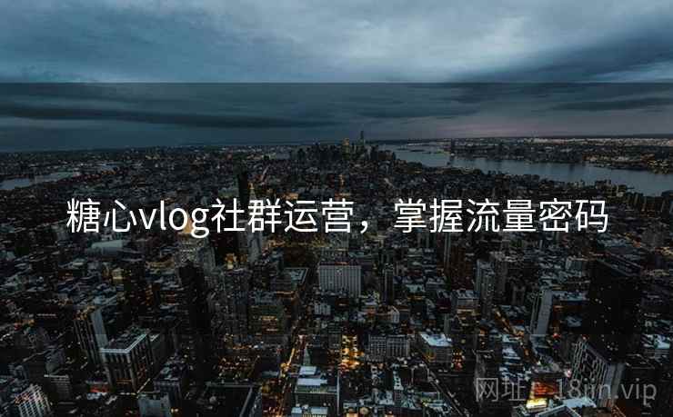 糖心vlog社群运营，掌握流量密码